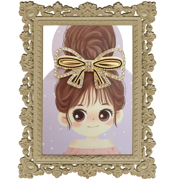 Other - Gold Jeweled Bow Barrette